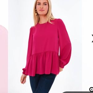 Fuchsia Carlota Peplum Blouse
POMANDER PLACE NWOT